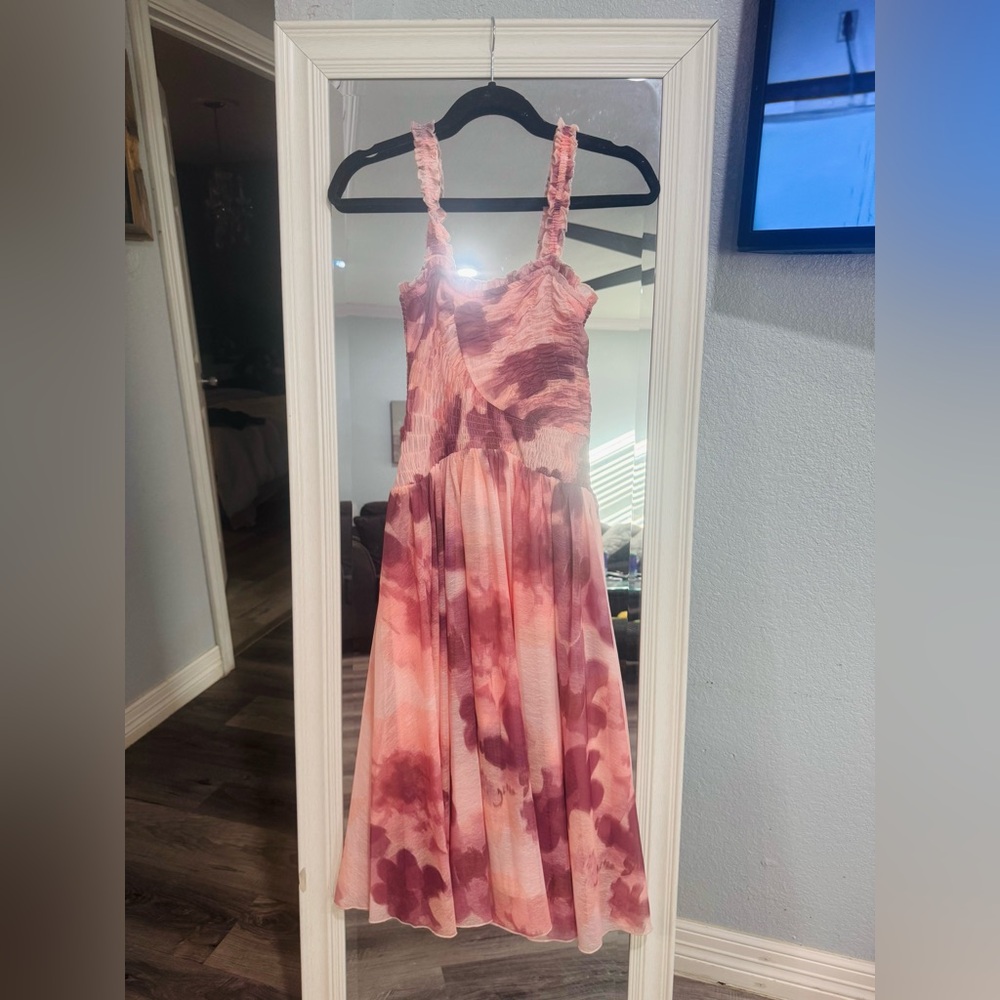 NWT Free People Tessa Smocked Midi Dress - Picture 3 of 6